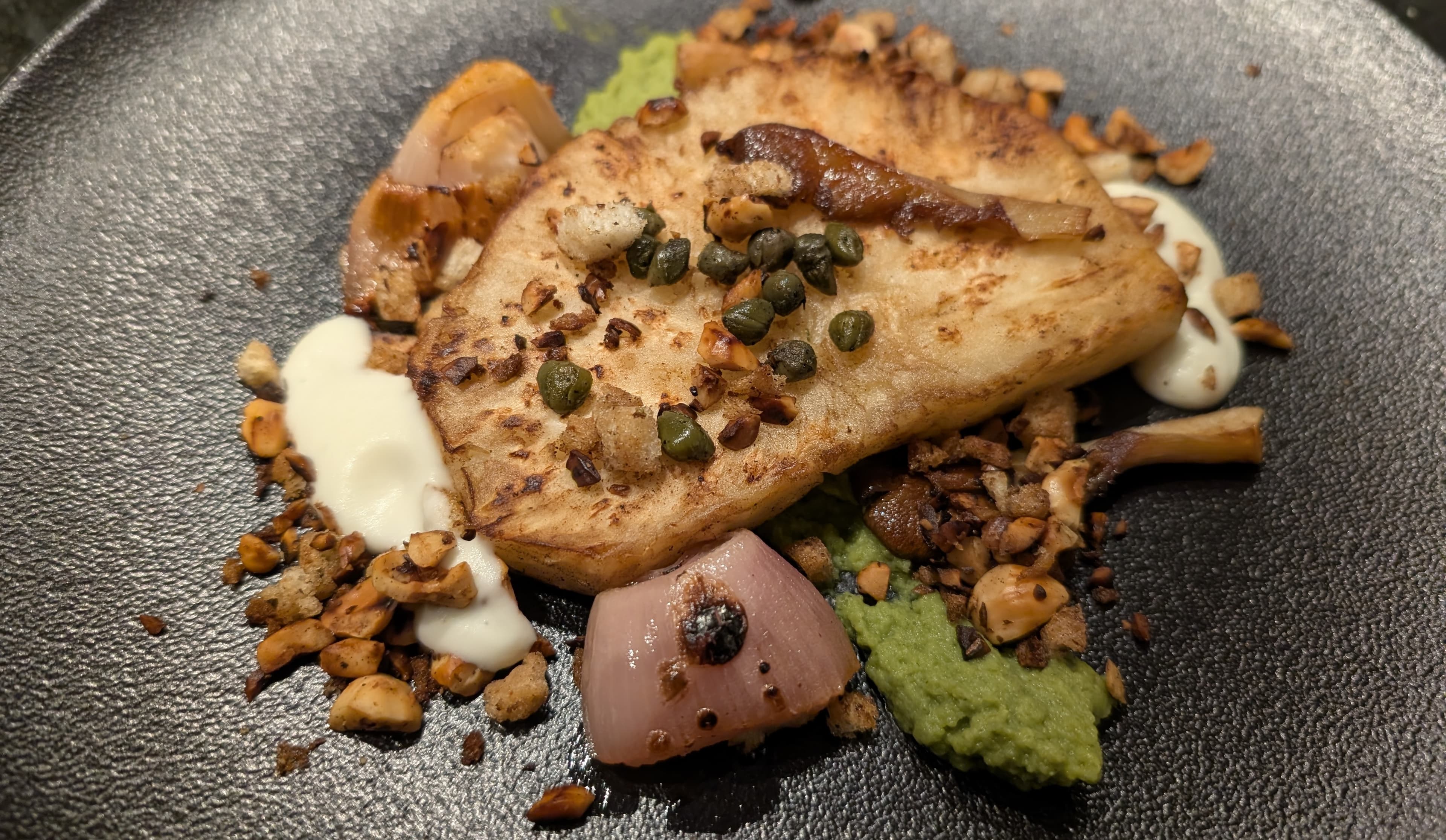 Roasted Celeriac Steak with Caramelized Balsamic Shallots