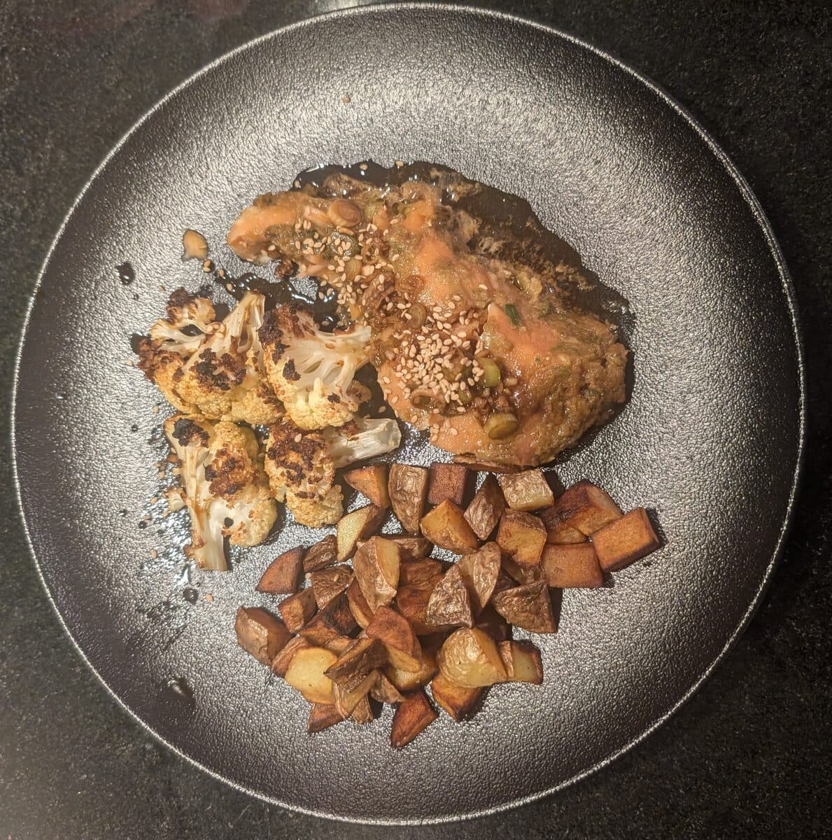 Sous Vide Miso Salmon with Asian Cauliflower